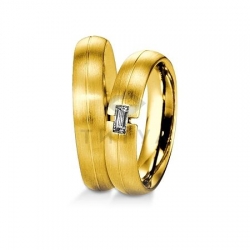 Т-28440 золотые парные обручальные кольца (ширина 5 мм.) (цена за пару)