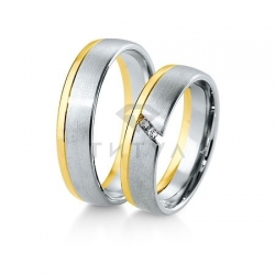 Т-28281 золотые парные обручальные кольца (ширина 5 мм.) (цена за пару)