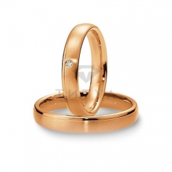 Т-27622 золотые парные обручальные кольца (ширина 4 мм.) (цена за пару)