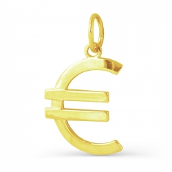 Подвеска Евро из желтого золота