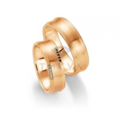 Т-28608 золотые парные обручальные кольца (ширина 6 мм.) (цена за пару)