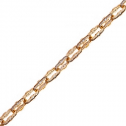 Т-12539 стильная мужская золотая цепочка с бриллиантами