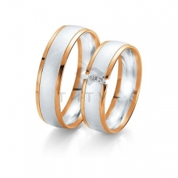 Т-28120 золотые парные обручальные кольца (ширина 6 мм.) (цена за пару)