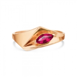 Т111018419 золотое кольцо с рубином