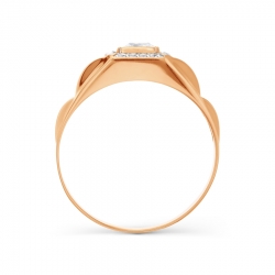 Т142048416 мужское золотое кольцо с фианитами