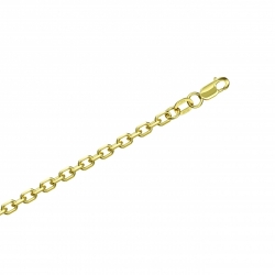 Цепочка из золота Ролло с удлиненным звеном с алмазной гранью