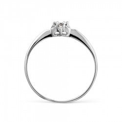 Т301011621 кольцо из белого золота с бриллиантом