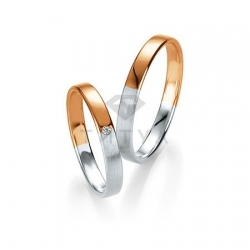 Т-26752 золотые парные обручальные кольца (ширина 3 мм.) (цена за пару)