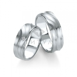 Платиновые парные обручальные кольца (ширина 7 мм.) (цена за пару)