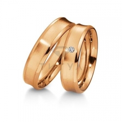 Т-27869 золотые парные обручальные кольца (ширина 5 мм.) (цена за пару)