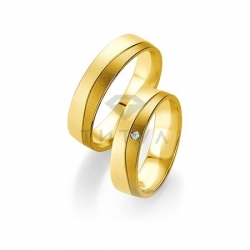 Т-27842 золотые парные обручальные кольца (ширина 5 мм.) (цена за пару)