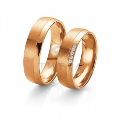Т-27802 золотые парные обручальные кольца (ширина 6 мм.) (цена за пару)