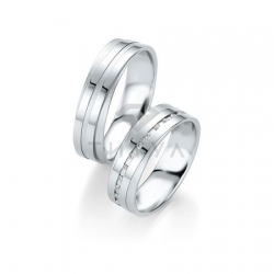 Т-28575 золотые парные обручальные кольца (ширина 6 мм.) (цена за пару)