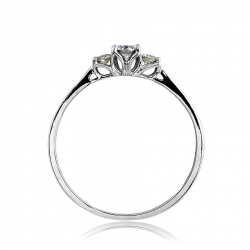 Т301014677 кольцо из белого золота с бриллиантами