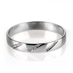 Т301013788 кольцо из белого золота обручальное с бриллиантами