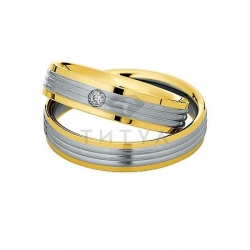 Т-27969 золотые парные обручальные кольца (ширина 5 мм.) (цена за пару)