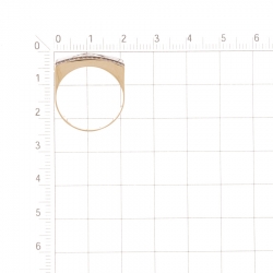 Т182048135 мужское золотое кольцо с эмалью и фианитами