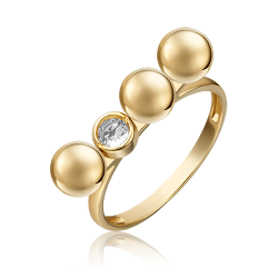 Кольцо из желтого золота с топазом