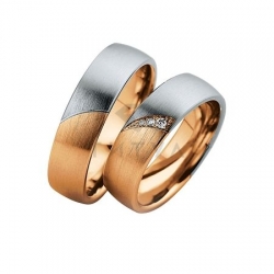 Т-28352 золотые парные обручальные кольца (ширина 6 мм.) (цена за пару)
