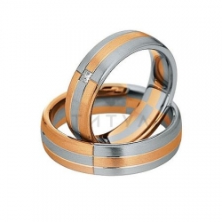 Т-28839 золотые парные обручальные кольца (ширина 6 мм.) (цена за пару)
