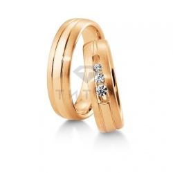 Т-28757 золотые парные обручальные кольца (ширина 6 мм.) (цена за пару)