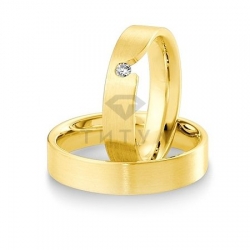 Т-27743 золотые парные обручальные кольца (ширина 5 мм.) (цена за пару)