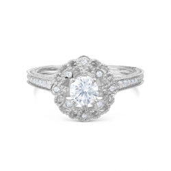 Т331017685 кольцо из белого золота с топазом swarovski, бриллиантами