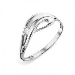 Т301018374 кольцо из белого золота с бриллиантом