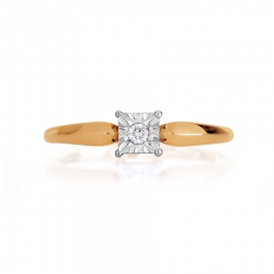 Т145613477 золотое кольцо с бриллиантом