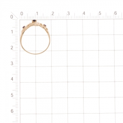 Т101018104 золотое кольцо с сапфирами
