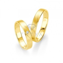Т-27113 золотые парные обручальные кольца (ширина 4 мм.) (цена за пару)