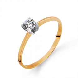 Т131014679 золотое кольцо с бриллиантом