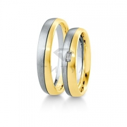 Т-27860 золотые парные обручальные кольца (ширина 4 мм.) (цена за пару)