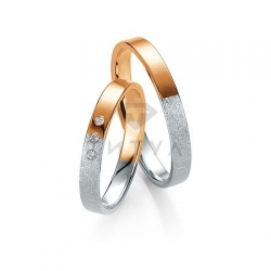 Т-27261 золотые парные обручальные кольца (ширина 3 мм.) (цена за пару)