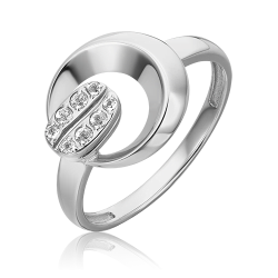 Кольцо из белого золота c топазом