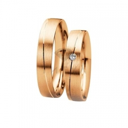 Т-27889 золотые парные обручальные кольца (ширина 4 мм.) (цена за пару)