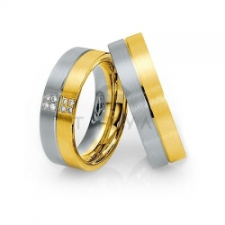 Т-28956 золотые парные обручальные кольца (ширина 6 мм.) (цена за пару)