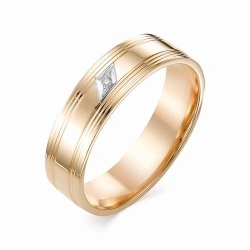 Золотое обручальное кольцо (Бриллиант)