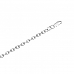 Цепочка из серебра Ролло с удлиненным звеном с алмазной гранью