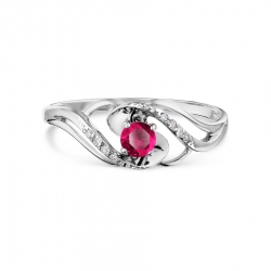 Т306018205 кольцо с рубином и бриллиантами