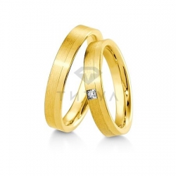 Т-27745 золотые парные обручальные кольца (ширина 4 мм.) (цена за пару)