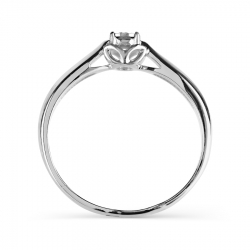 Т305616128 женское кольцо из белого золота с бриллиантом