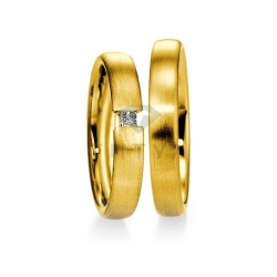 Т-27989 золотые парные обручальные кольца (ширина 4 мм.) (цена за пару)