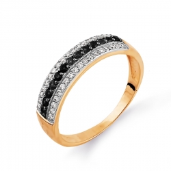 Т141014348-02 золотое кольцо с бриллиантами