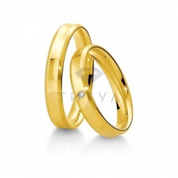 Т-27379 золотые парные обручальные кольца (ширина 4 мм.) (цена за пару)