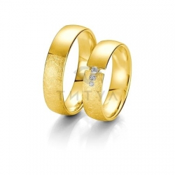 Т-28113 золотые парные обручальные кольца (ширина 5 мм.) (цена за пару)