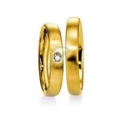 Т-27809 золотые парные обручальные кольца (ширина 4 мм.) (цена за пару)
