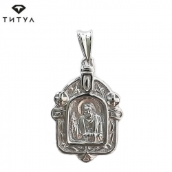 Серебряная православная подвеска икона