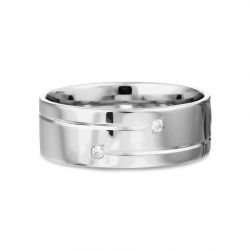 Т302619093 обручальное кольцо из белого золота с фианитами
