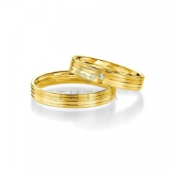 Т-27539 золотые парные обручальные кольца (ширина 4 мм.) (цена за пару)